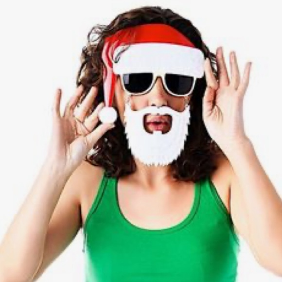 1 PC Holiday Christmas Party Fun Santa Ho Ho Ho Licensed Sunglass Sun-Stach - Picture 3 of 7